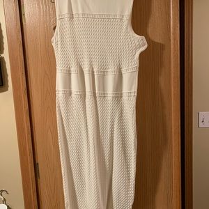 XL sweater dress with attached beaded necklace